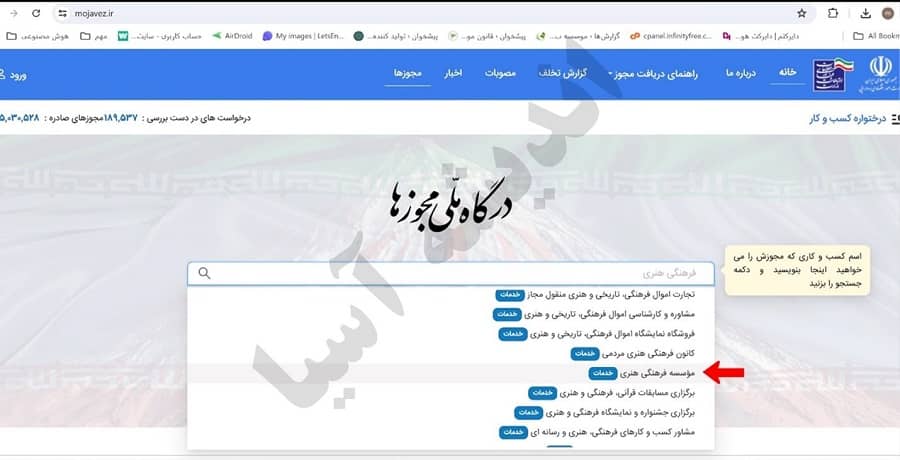 نحوه اخذ مجوز موسسه فرهنگی هنری چند منظوره